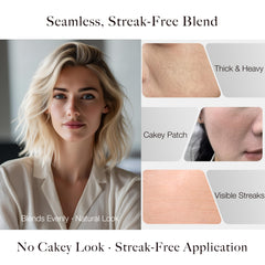MJJOMAY JoMay foundation blending action demonstrates streak-free application