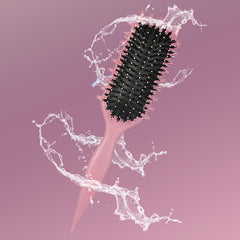 MklusiveTech Curly Hair Brush ergonomic handle for comfortable styling.