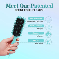 MklusiveTech Styling comb included with curling brush for precision detangling