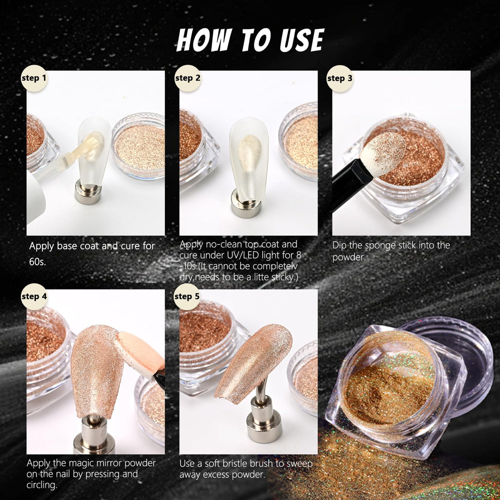 MKNZOME dual sides sponge applicators enable precise, mess-free nail art application.