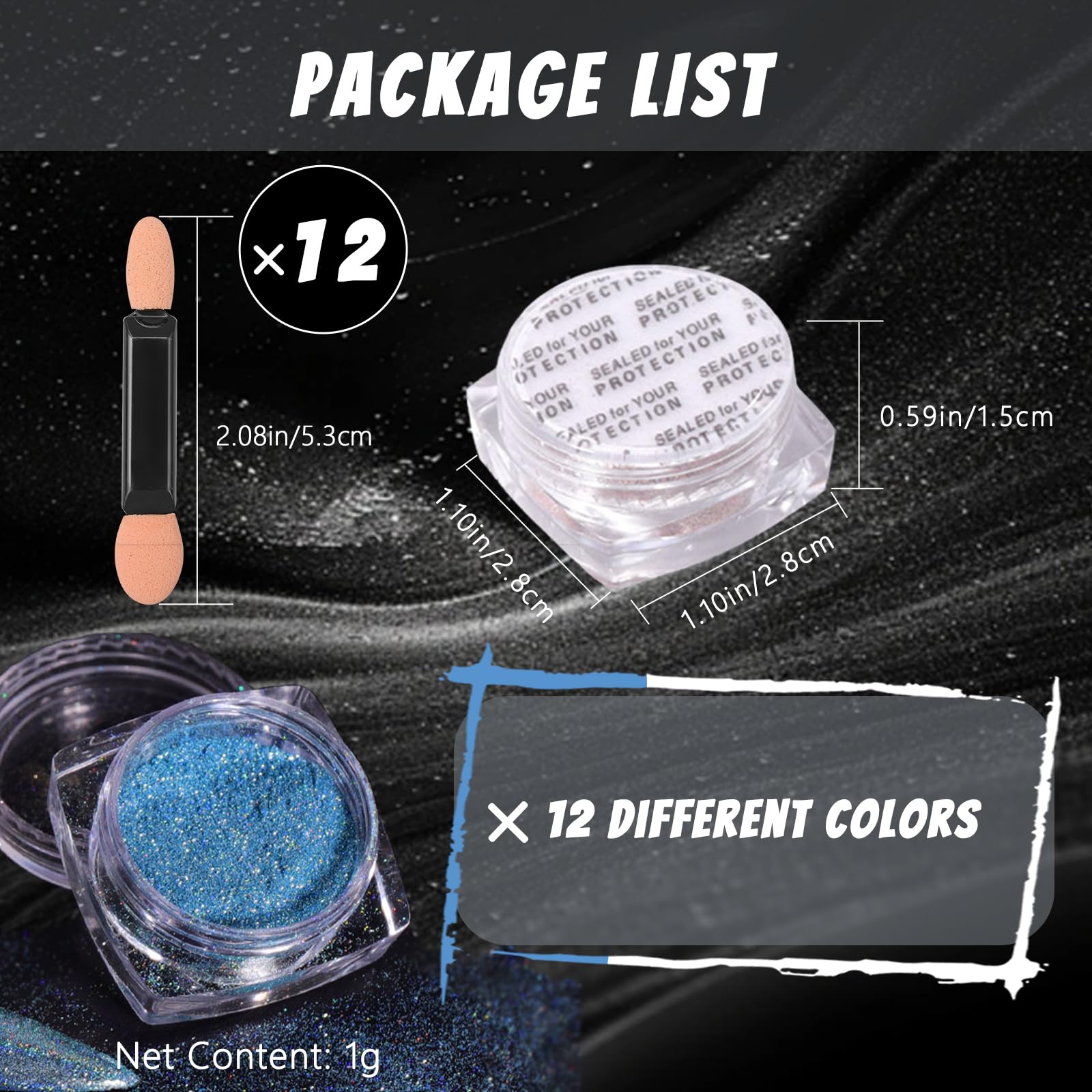 MKNZOME easy-apply chrome glitter delivers fast, even coverage on nails.