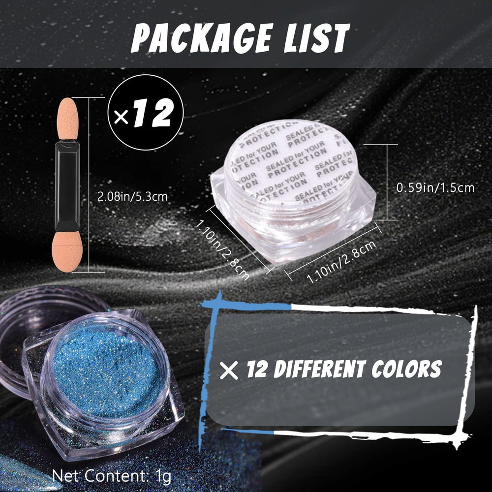 MKNZOME easy-apply chrome glitter delivers fast, even coverage on nails.