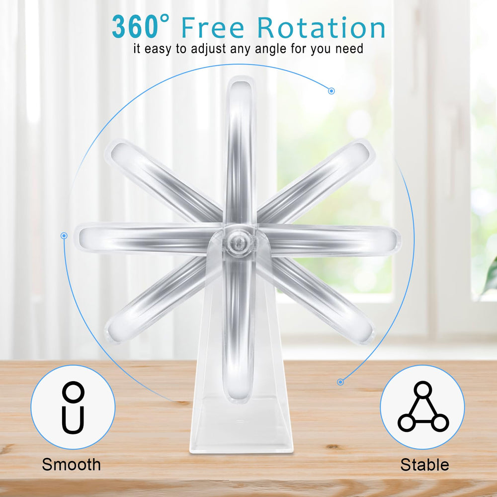 MKUMIR vanity mirror 360-degree rotation for flexible viewing angles