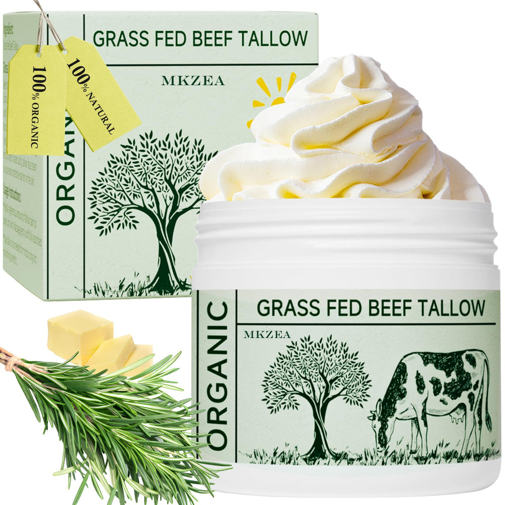 Mkzea grasa de res crema facial sin fragancia para hidratación suave de larga duración