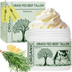 Mkzea grasa de res crema facial sin fragancia para hidratación suave de larga duración