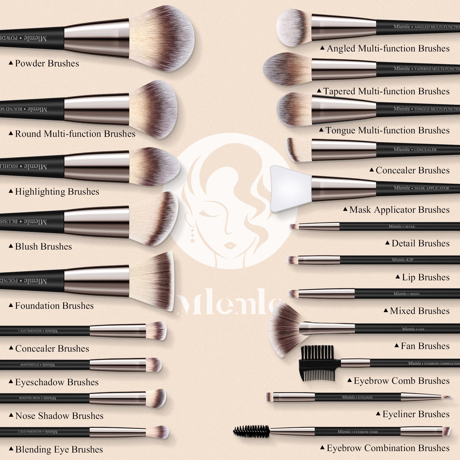 Mlemle concealer foundation brush for even natural looking coverage