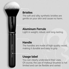 Mlemle eye shadow and crease brush demonstrates controlled blending and color payoff