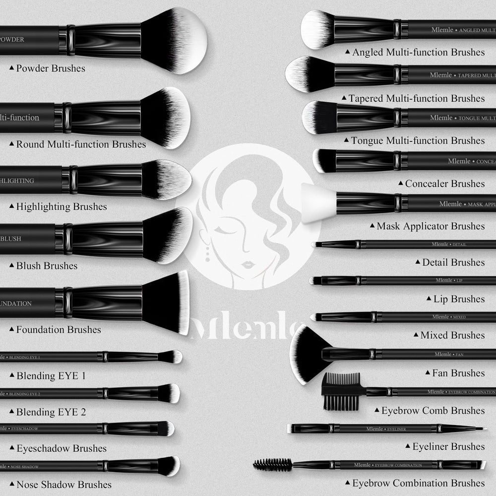 Mlemle makeup brushes for face and eyes provide precise foundation concealer and shadows