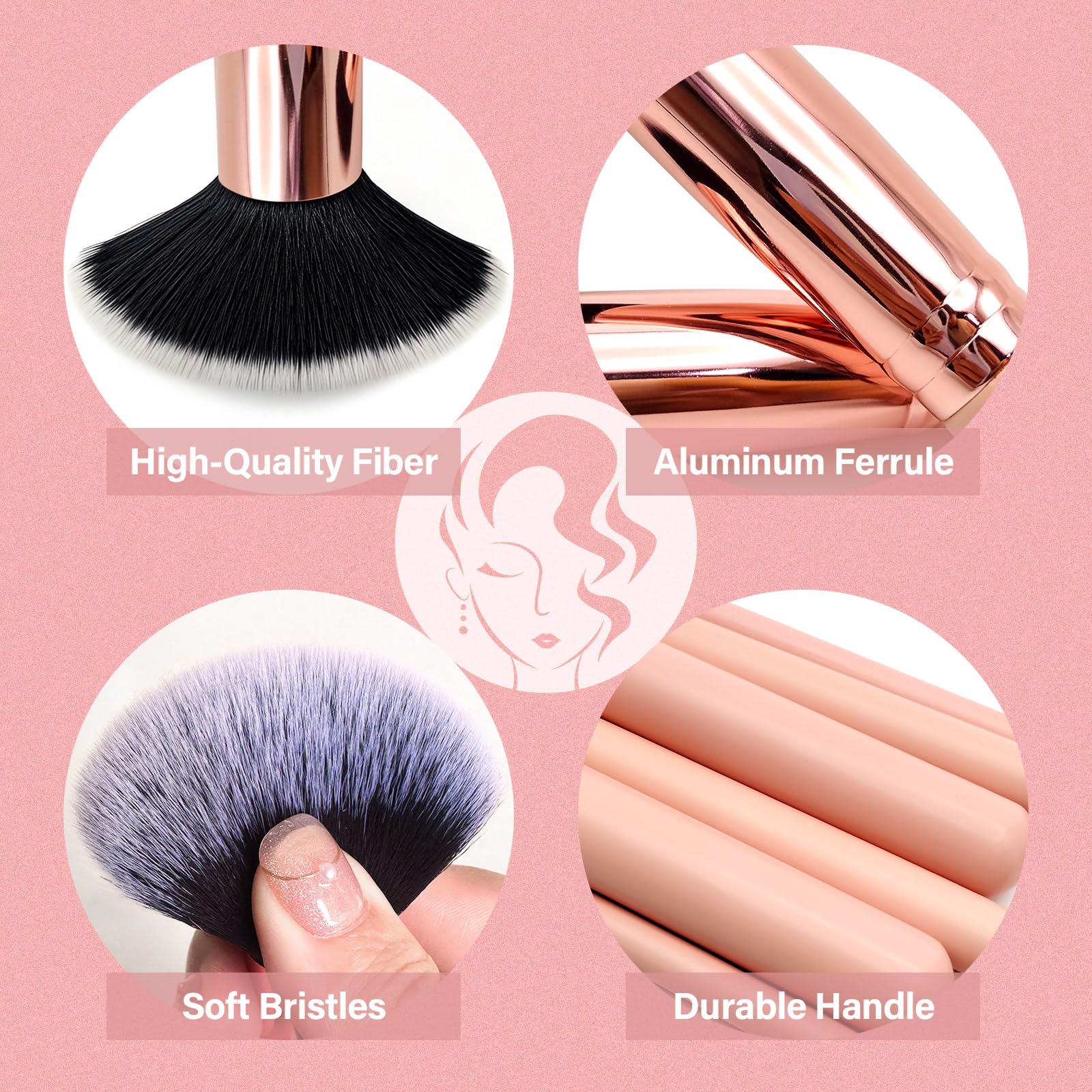 Mlemle concealer brush from the set for even coverage.