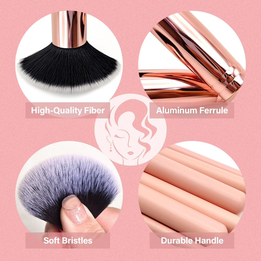 Mlemle concealer brush from the set for even coverage.