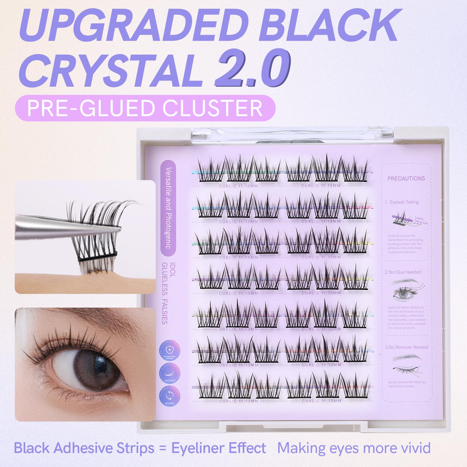 MLEN DIARY easy removal lashes protect natural lashes and save time.