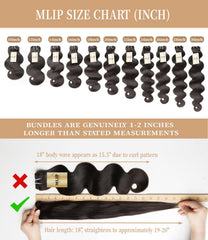 MLIP Raw Bundles 16-18-20 inch length options for customizable looks and lasting style.