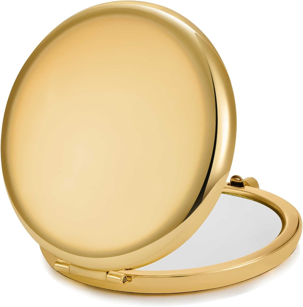 MLLXX compact mirror open button pop-up for easy one-handed access.