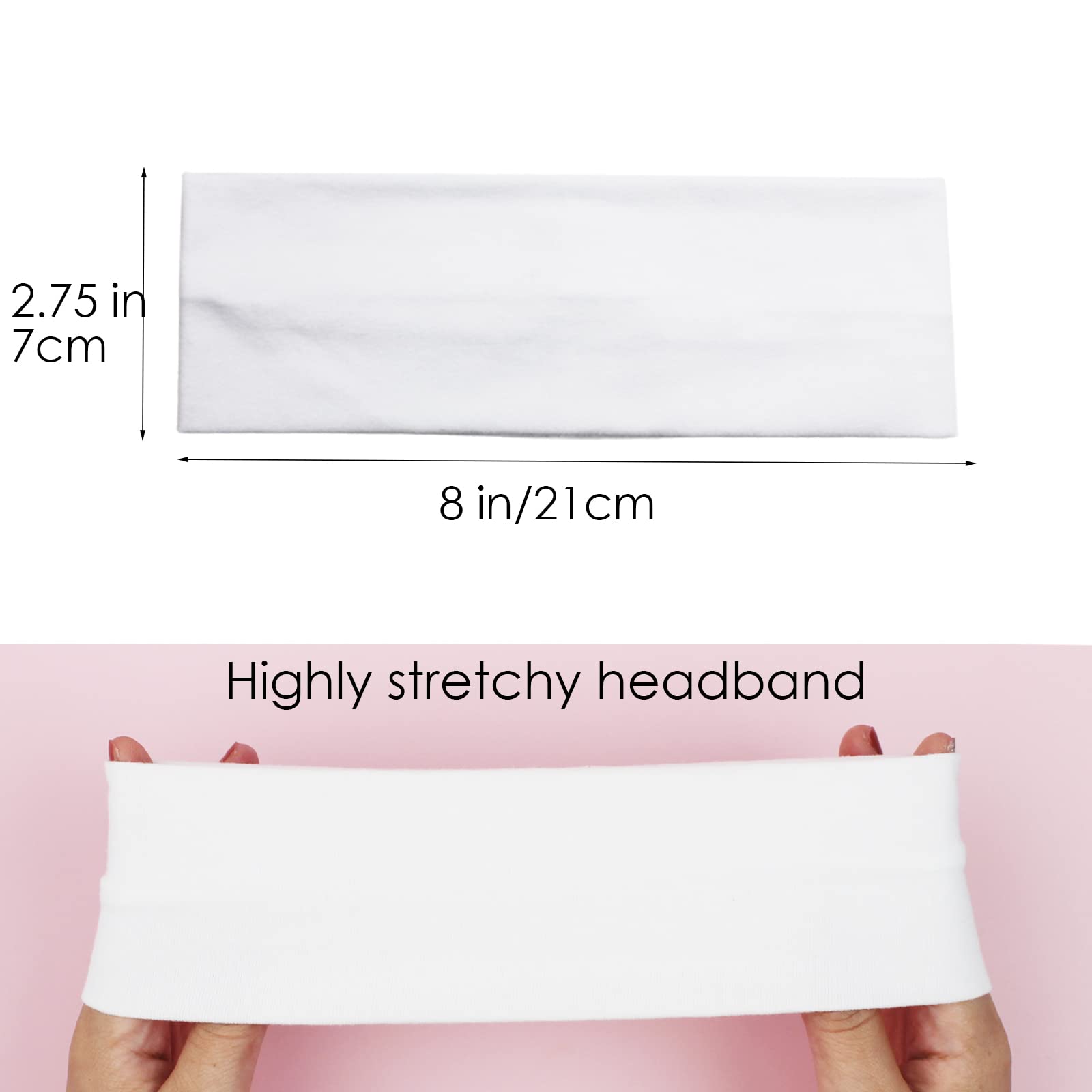 MLMOMVME banda blanca para cabello, doble capa, cómodo día a día