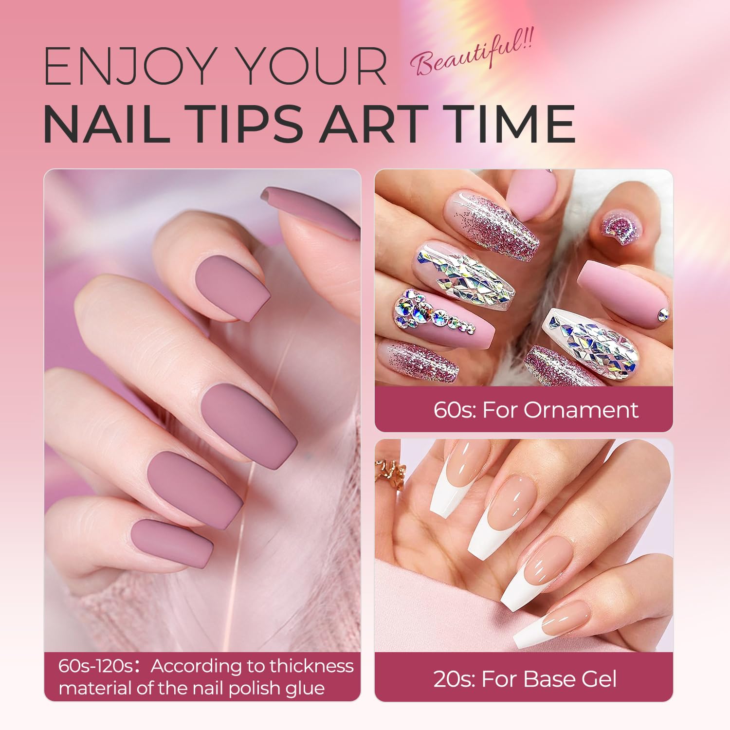 mlogiroa Foldable nail light suitable for home, salon, or travel use.