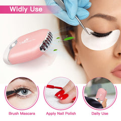 mlogiroa Lash Fan built-in sponge cools air for a refreshing lash drying experience.
