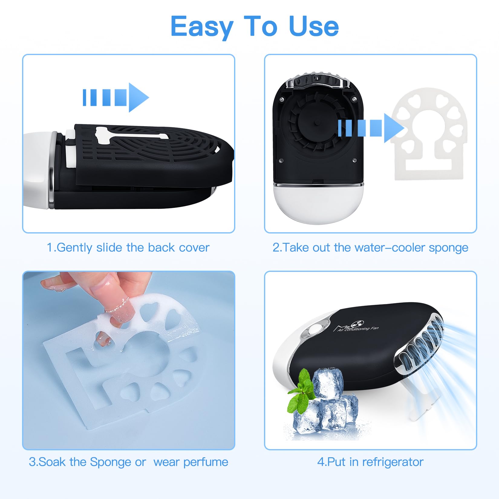 mlogiroa lash fan built-in sponge providing cooling air during extensions