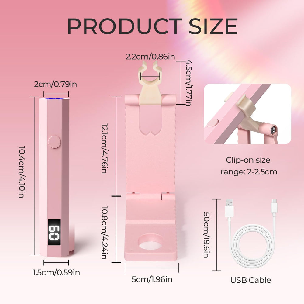 mlogiroa LCD timer on the nail lamp provides 20 or 60 second options.
