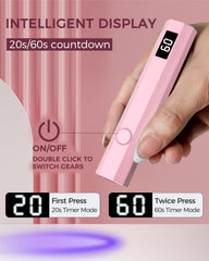 mlogiroa UV nail light hexagonal design fits comfortably in the hand.