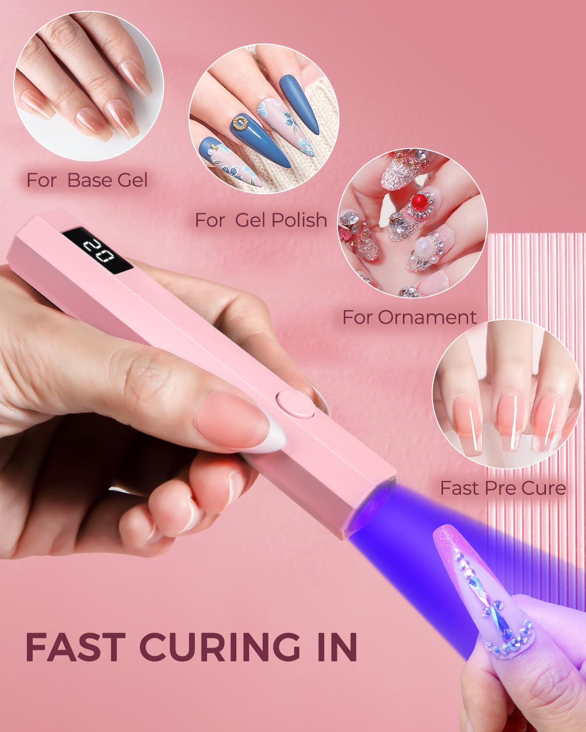 mlogiroa UV nail light supports home DIY and salon-ready nails.