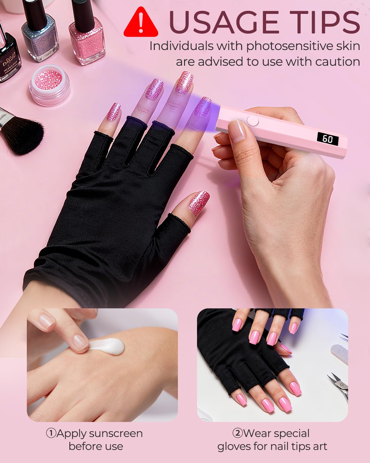 mlogiroa pink UV nail light adds stylish flair to routines.
