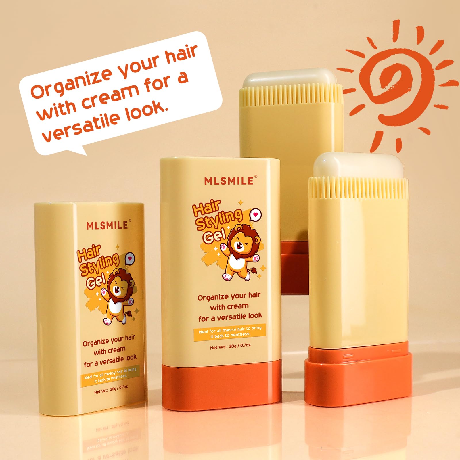 Barra MLSMILE domar pelos rebeldes con peine integrado.