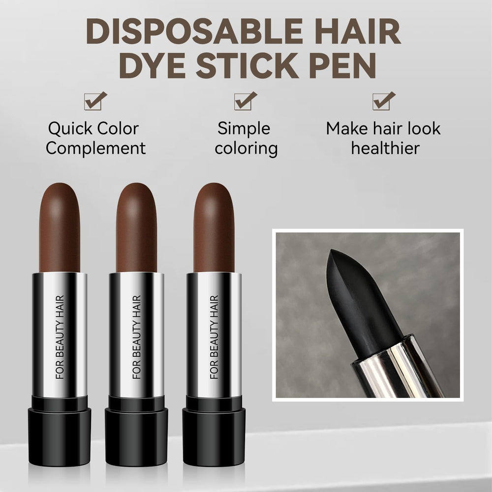 Compact travel-friendly stick fits purses for on-the-go touch-ups.