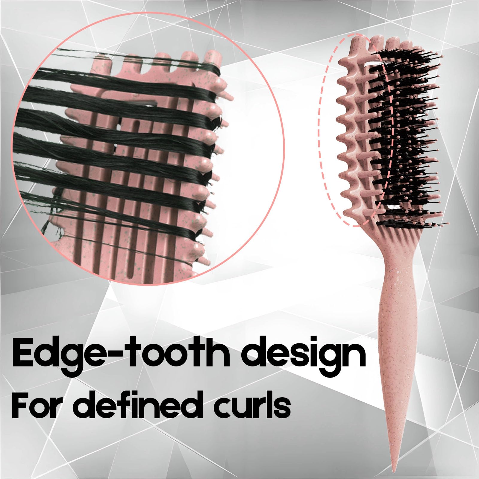 MMBVSZ Candybrush bristle layout promotes even hair separation.