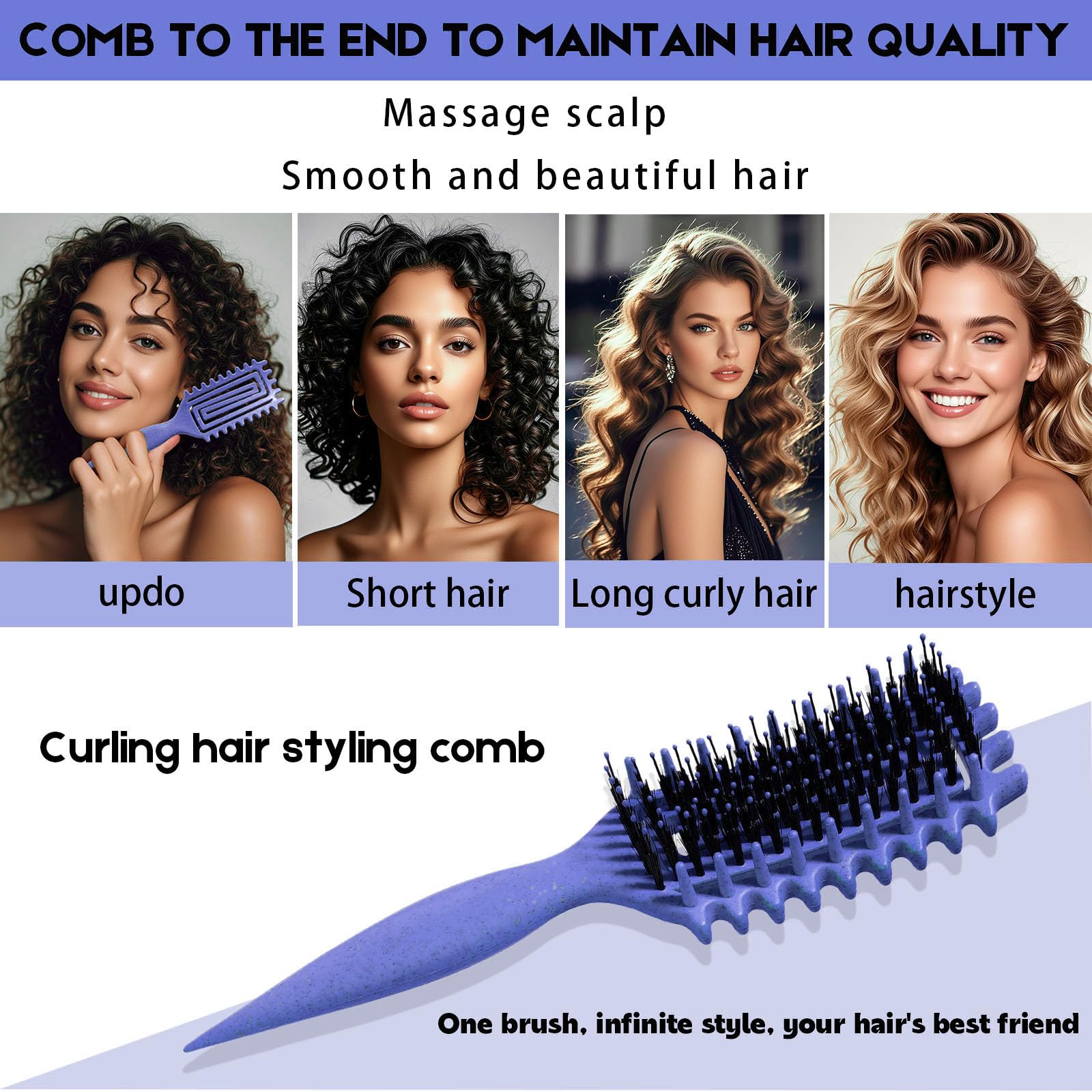 MMBVSZ Candybrush dry-and-wet-use versatility for damp or dry hair