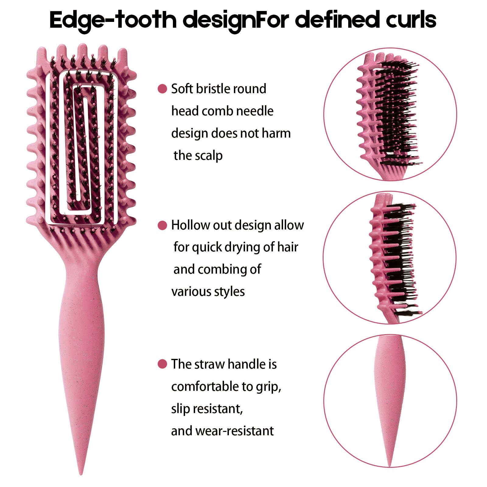 MMBVSZ Candybrush ergonomic-handle design aids quick styling and separation.