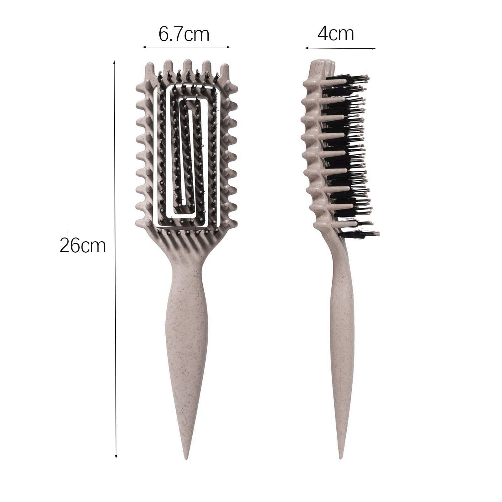 MMBVSZ Lightweight vented brush glides through hair without pulling.