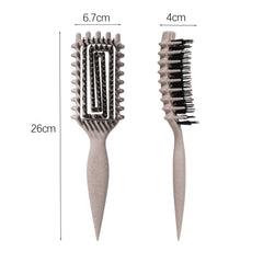 MMBVSZ Lightweight vented brush glides through hair without pulling.