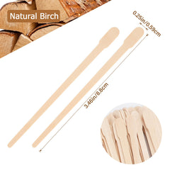 MMonDod small wood wax spatula for safe, precise facial use.