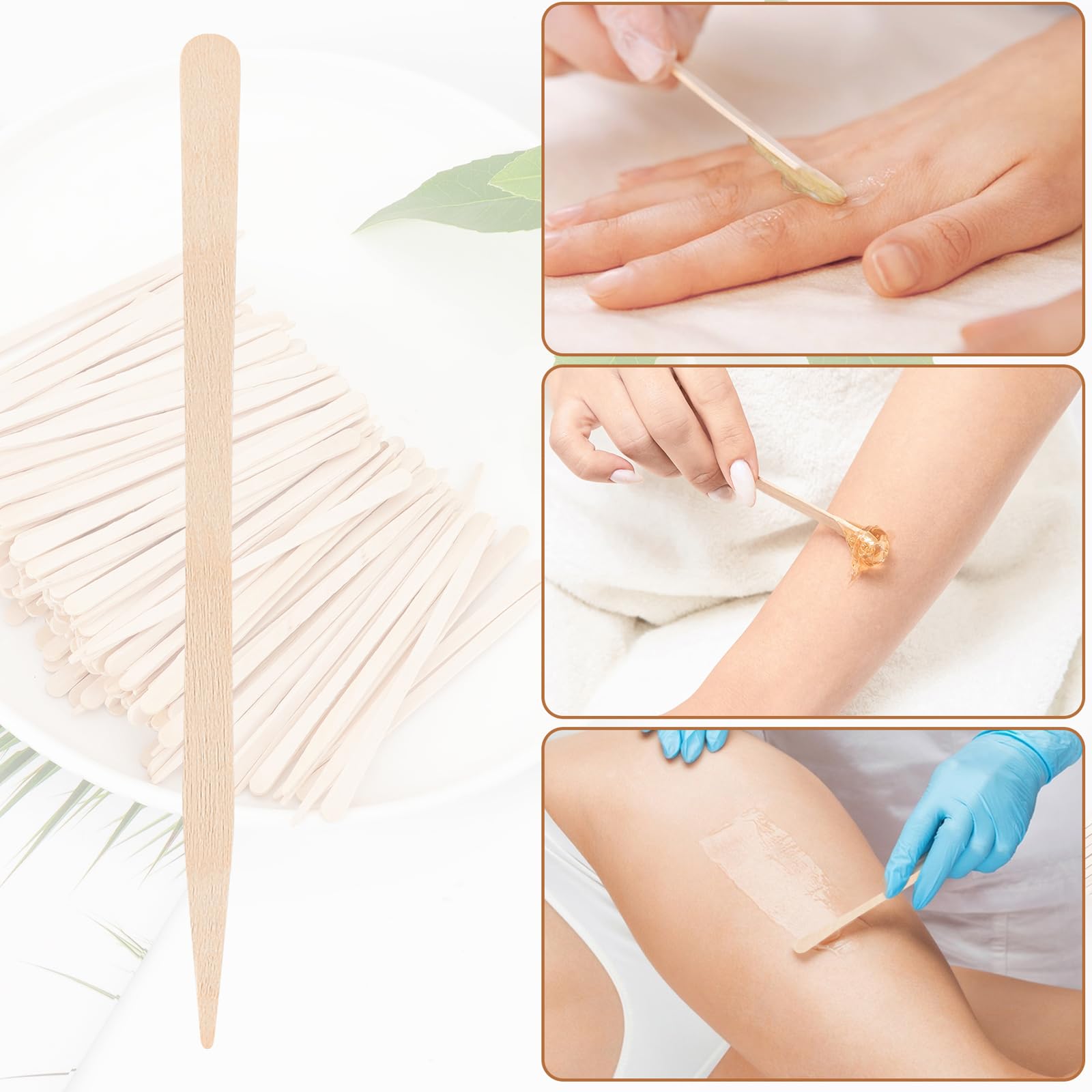 MMonDod smooth wooden spatula with flat surface for comfortable wax application.