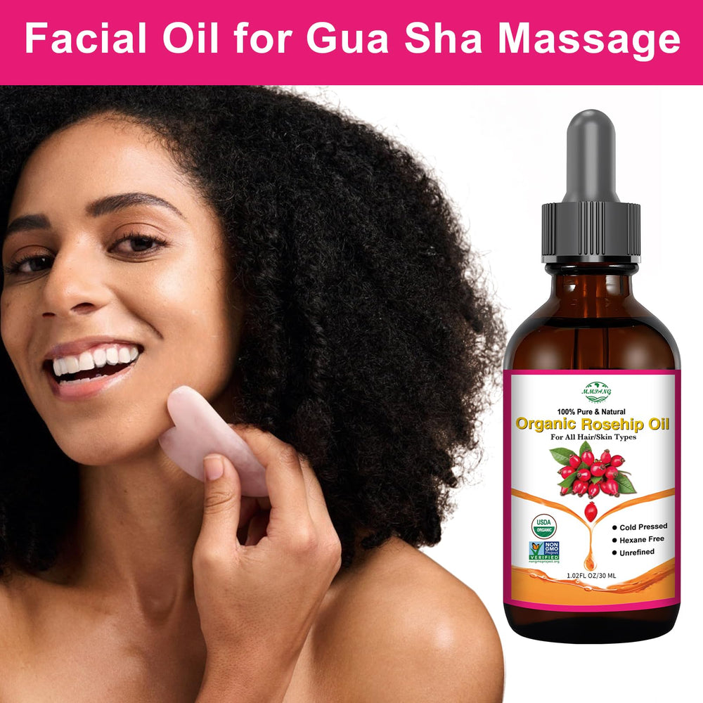 MMPANG Aceite de rosa mosqueta, perfecto con gua sha para circulación.