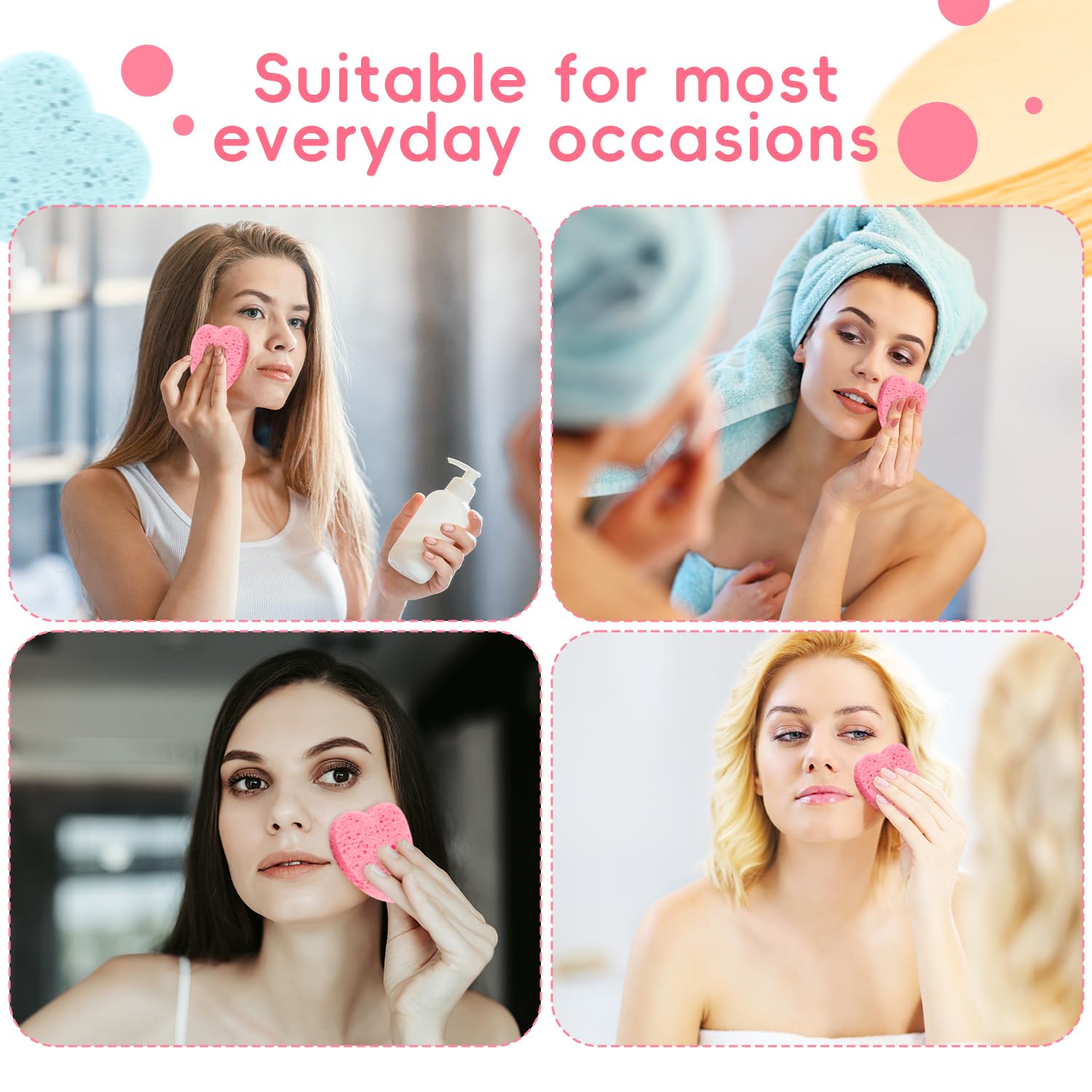 MMRH makeup removal with a soft cleansing sponge
