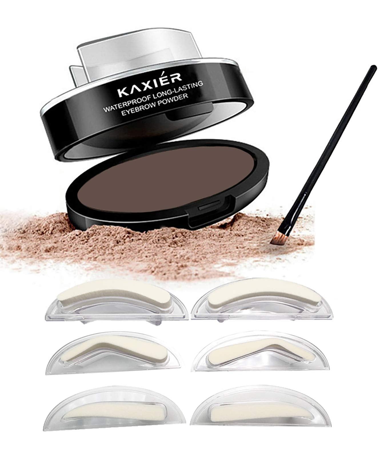 Moakxer polvo para cejas impermeable con acabado natural.