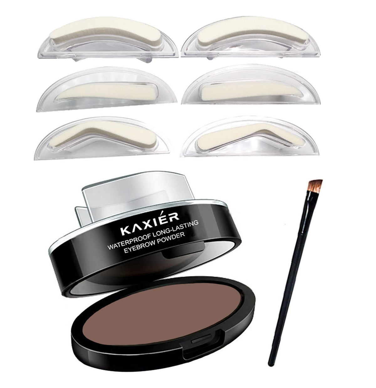 Moakxer polvo para cejas sello 301 marrón claro, acabado natural.