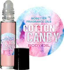 MOBETTER Algodón de azúcar: aceite corporal con aplicador rodillo 10 ml para uso diario