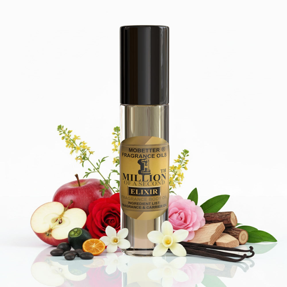 Mobetter Fragrance Oils 1 Millionth of a Second Elixir roll-on for quick on-the-go fragrance.