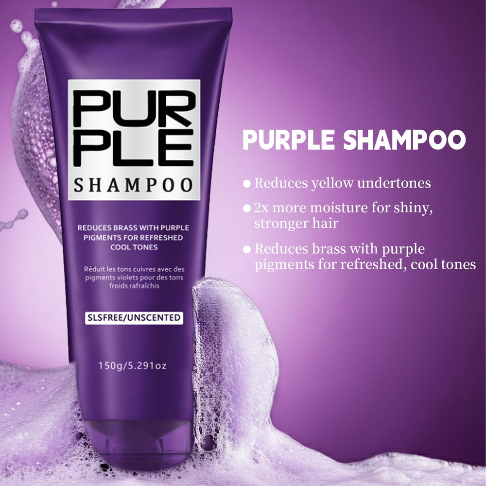 MOC LINK shampoo púrpura protege del calor y mantiene tono.