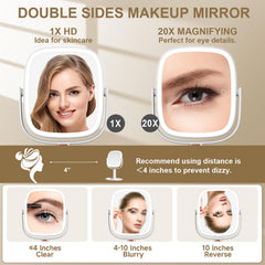 Mocado makeup mirror with three lighting modes for precise color