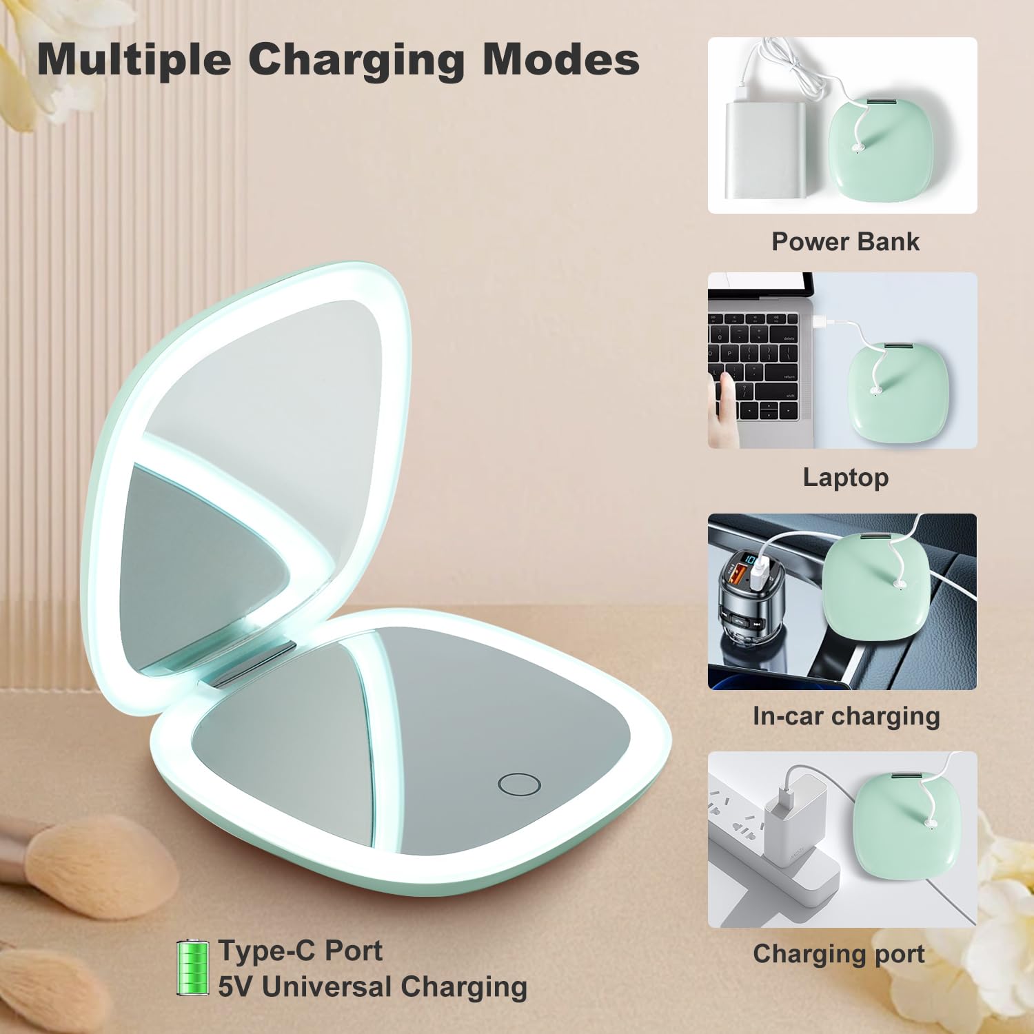 Mocado touch-button light color options enable quick lighting changes.