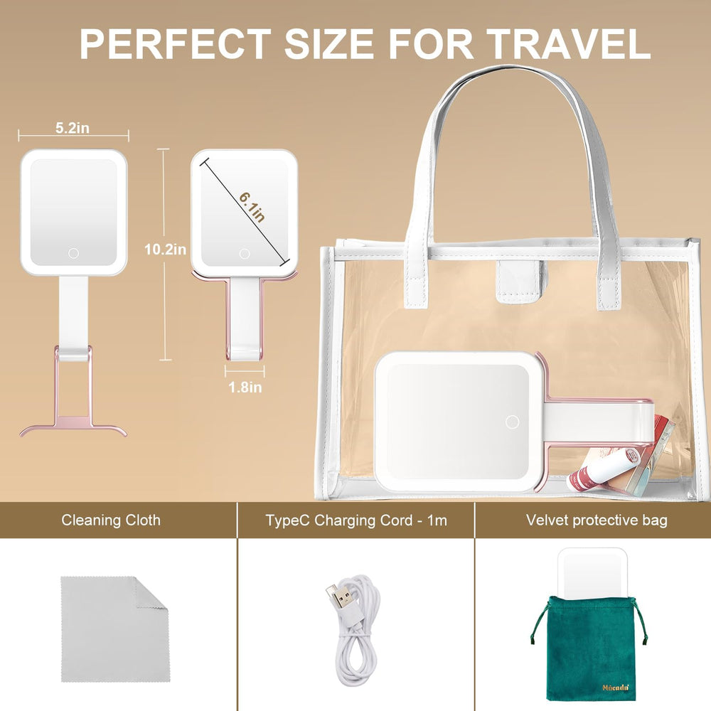 Mocado double-sided design supports handheld, tabletop, or hanging use