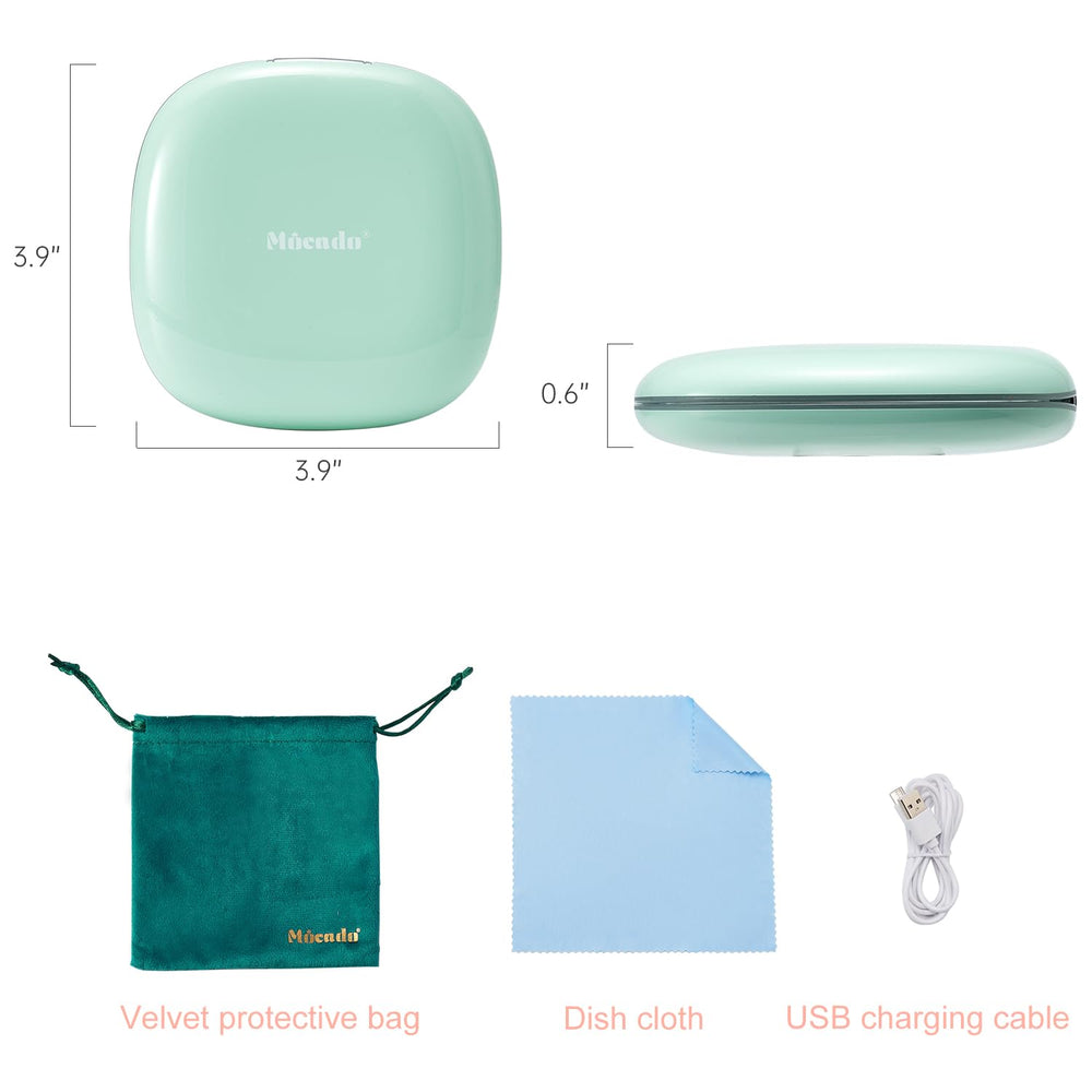 Mocado velvet storage bag protects the mirror during transport.