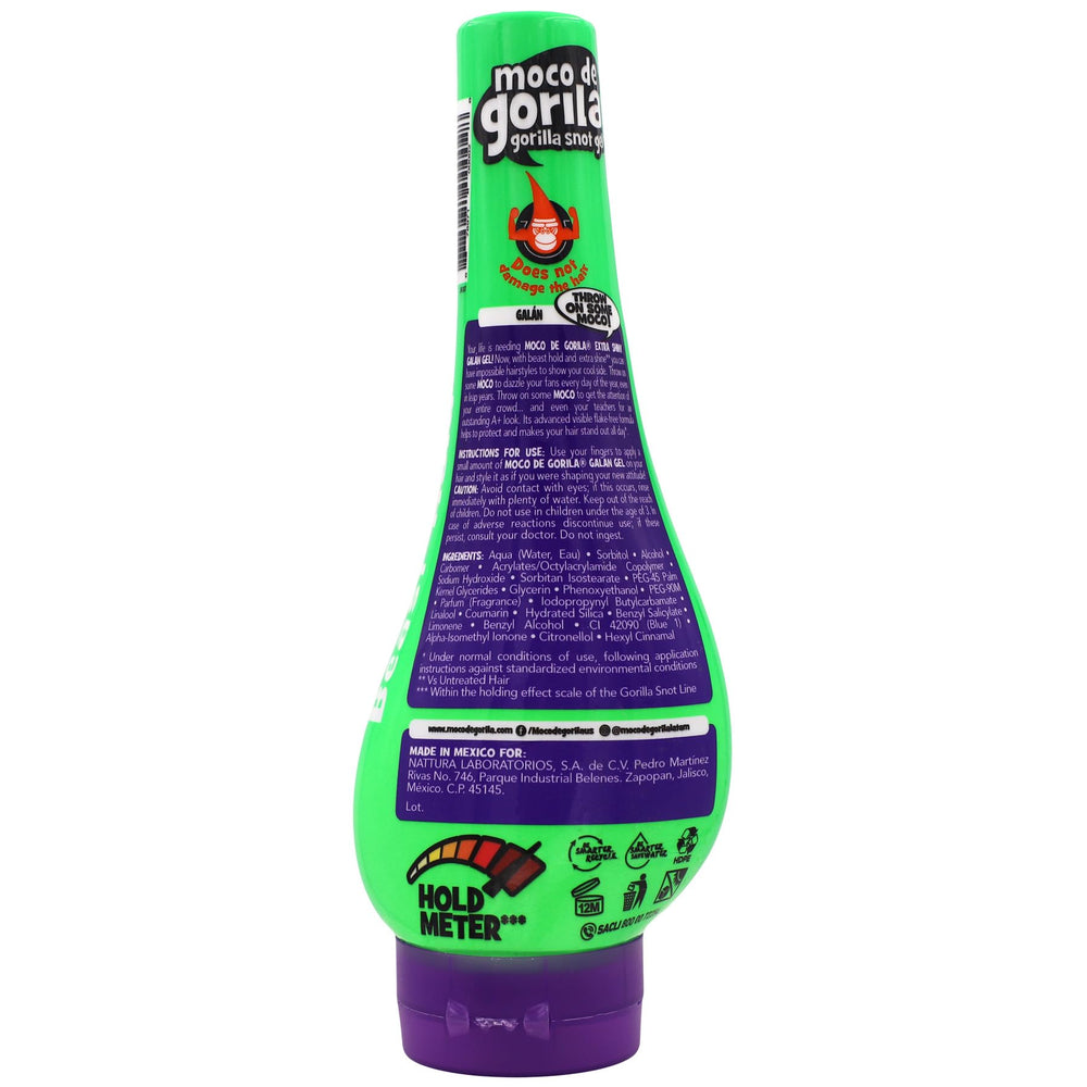 Moco de Gorila Galan, gel 3-pack, botes, sujecion duradera para peinar.