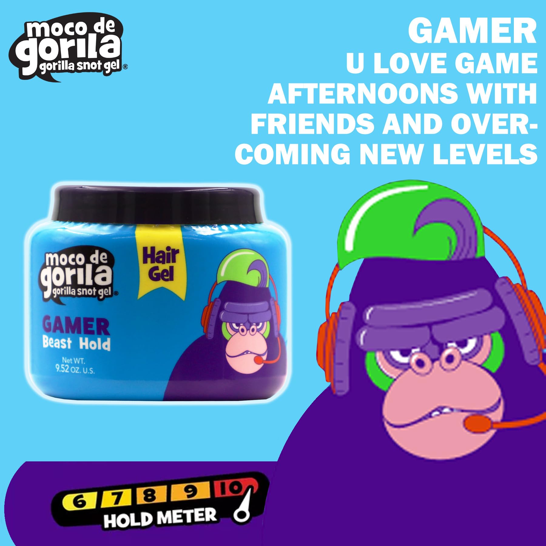 Moco de Gorila Gamer Gel texture swirl demonstrates flake-free versatility.