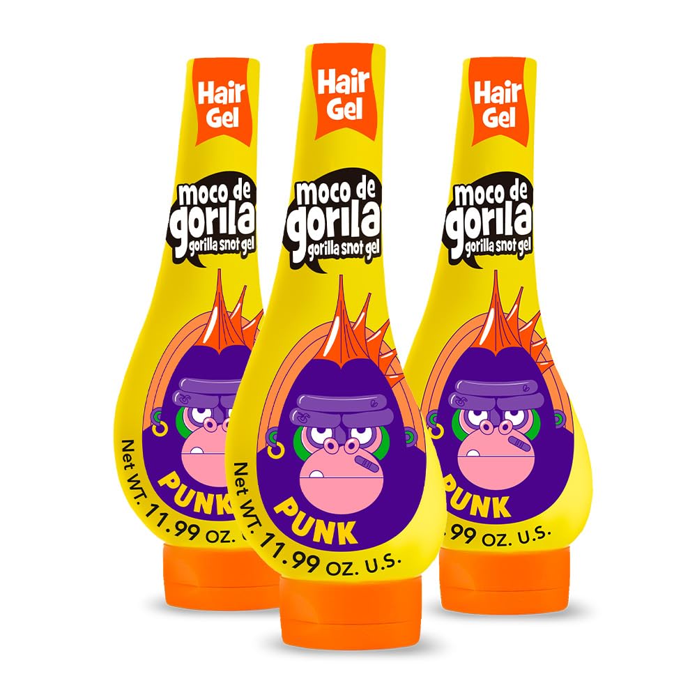 Moco de Gorila Punk: botella amarilla para fijar peinado todo el día