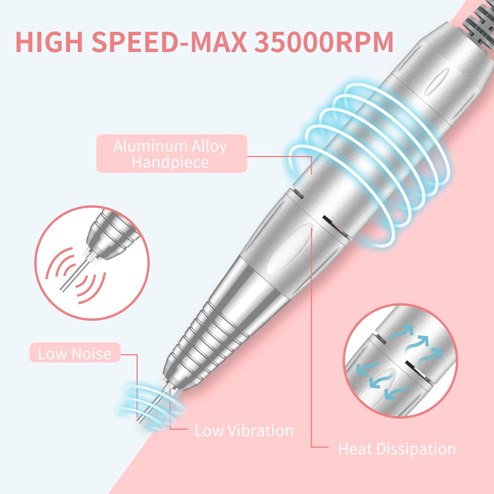MOCOWIND ergonomic aluminum handpiece for comfortable grip.