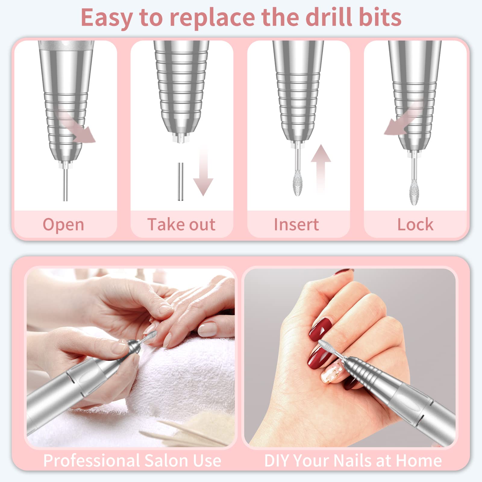 MOCOWIND low-heat, low-noise operation for smoother filing.